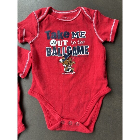 Genuine Merchandise - baby bodysuit take me out to the ball game 6-9 months red - Picture 4 of 7
